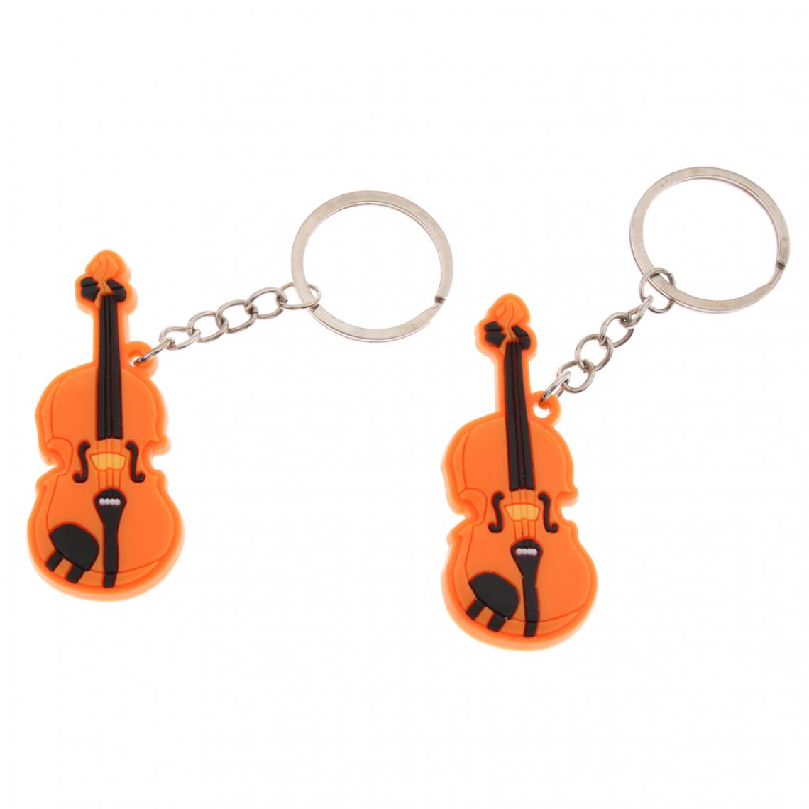 marque generique - 2pcs musique porte-clés sac pendentif voiture porte-clés cadeau violon - Autres percussions