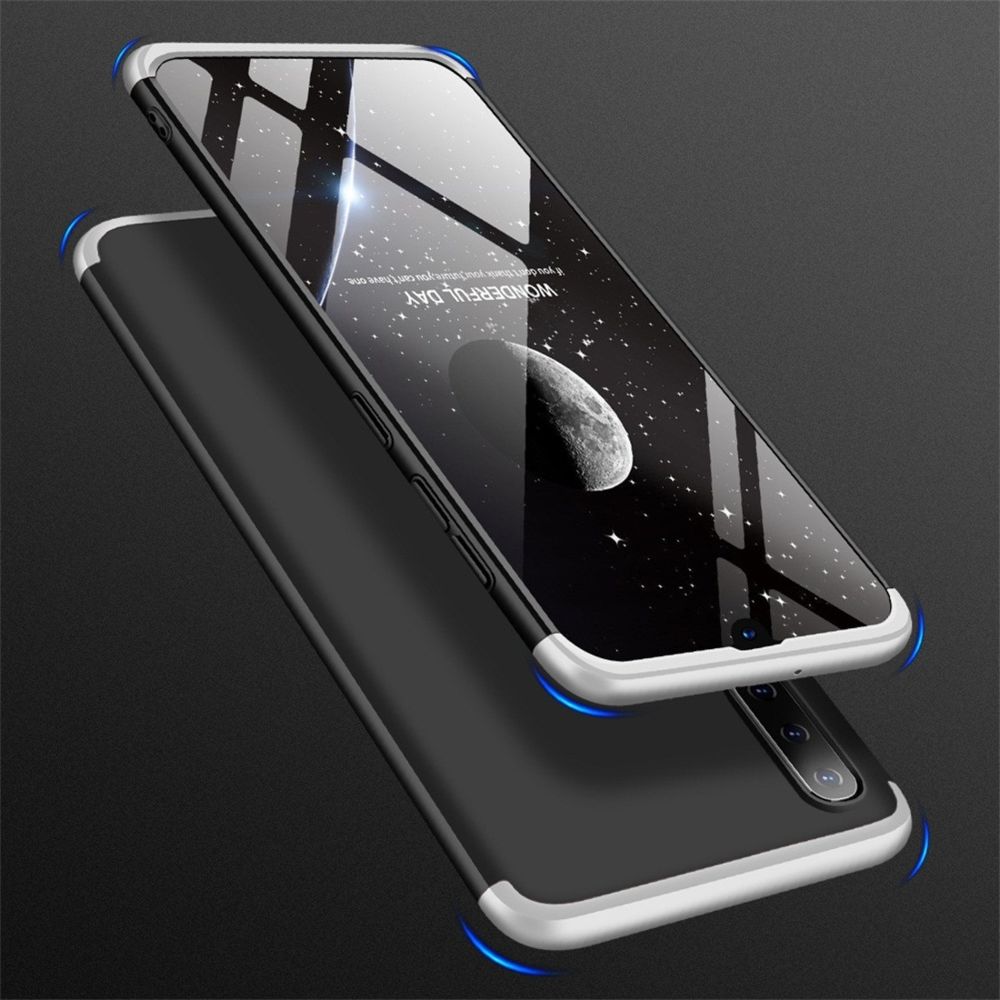 Wewoo - Coque Rigide Étui pour PC à couverture intégrale à trois étages Galaxy A50 argent noir - Coque, étui smartphone