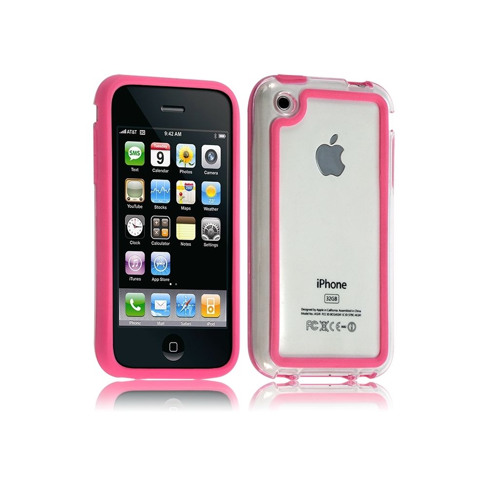 Karylax - Housse Etui Coque Bumper pour Apple iPhone 3G/3GS couleur rose - Autres accessoires smartphone