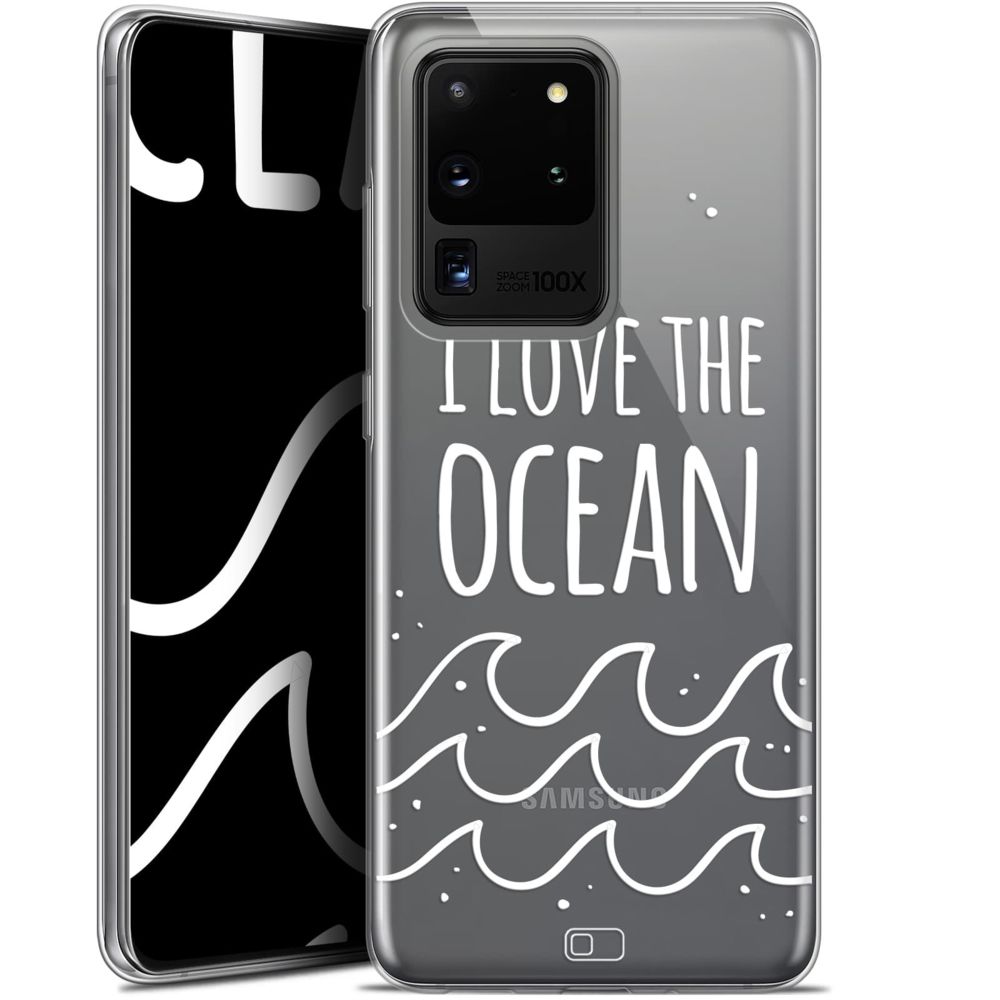 Caseink - Coque Pour Samsung Galaxy S20 Ultra (6.9 ) [Gel HD Collection Summer Design I Love Ocean - Souple - Ultra Fin - Imprimé en France] - Coque, étui smartphone