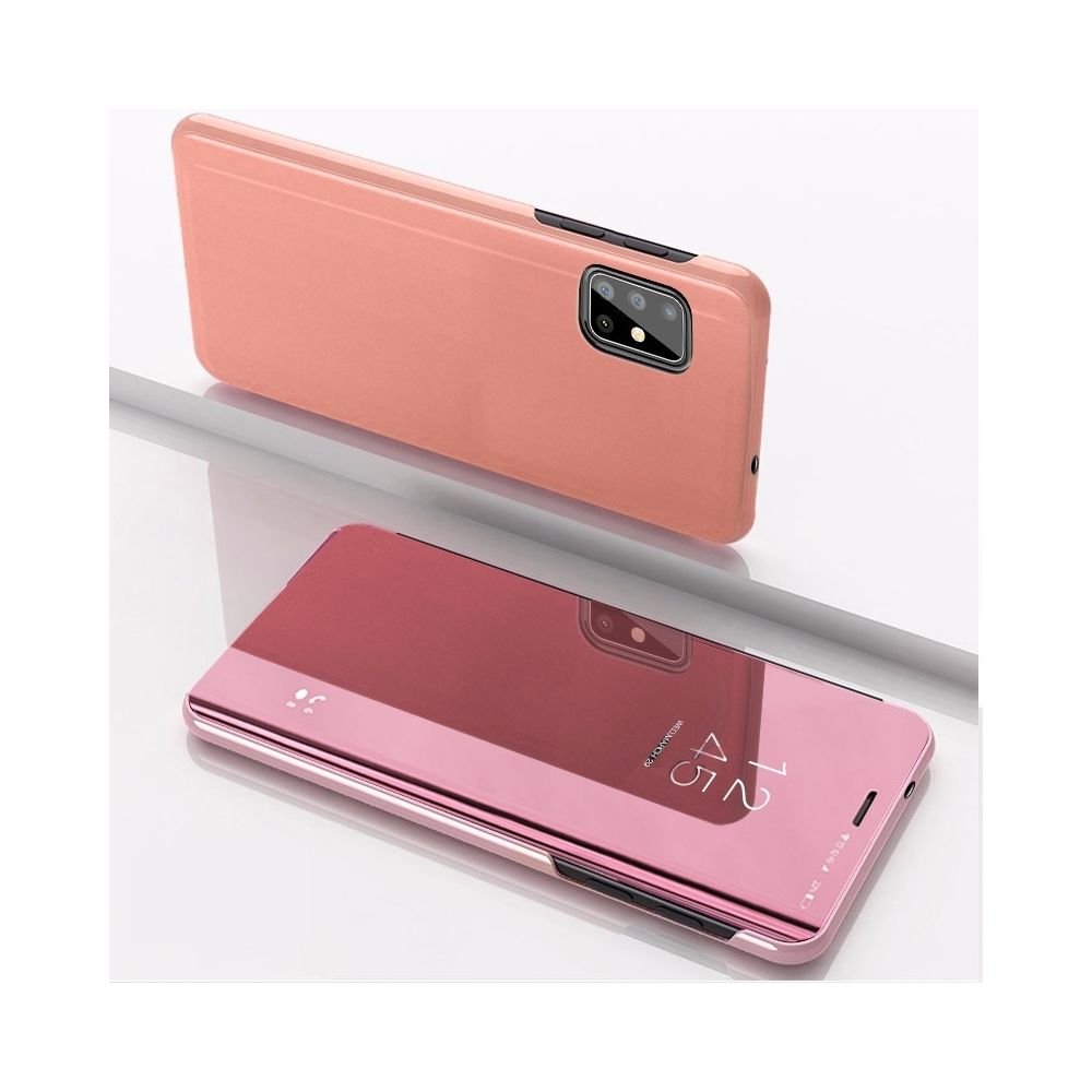 Wewoo - Housse Coque Pour Galaxy M60S / A81 / Note 10 Lite miroir plaqué gauche et droite Flip Cover avec support étui téléphone portable or rose - Coque, étui smartphone