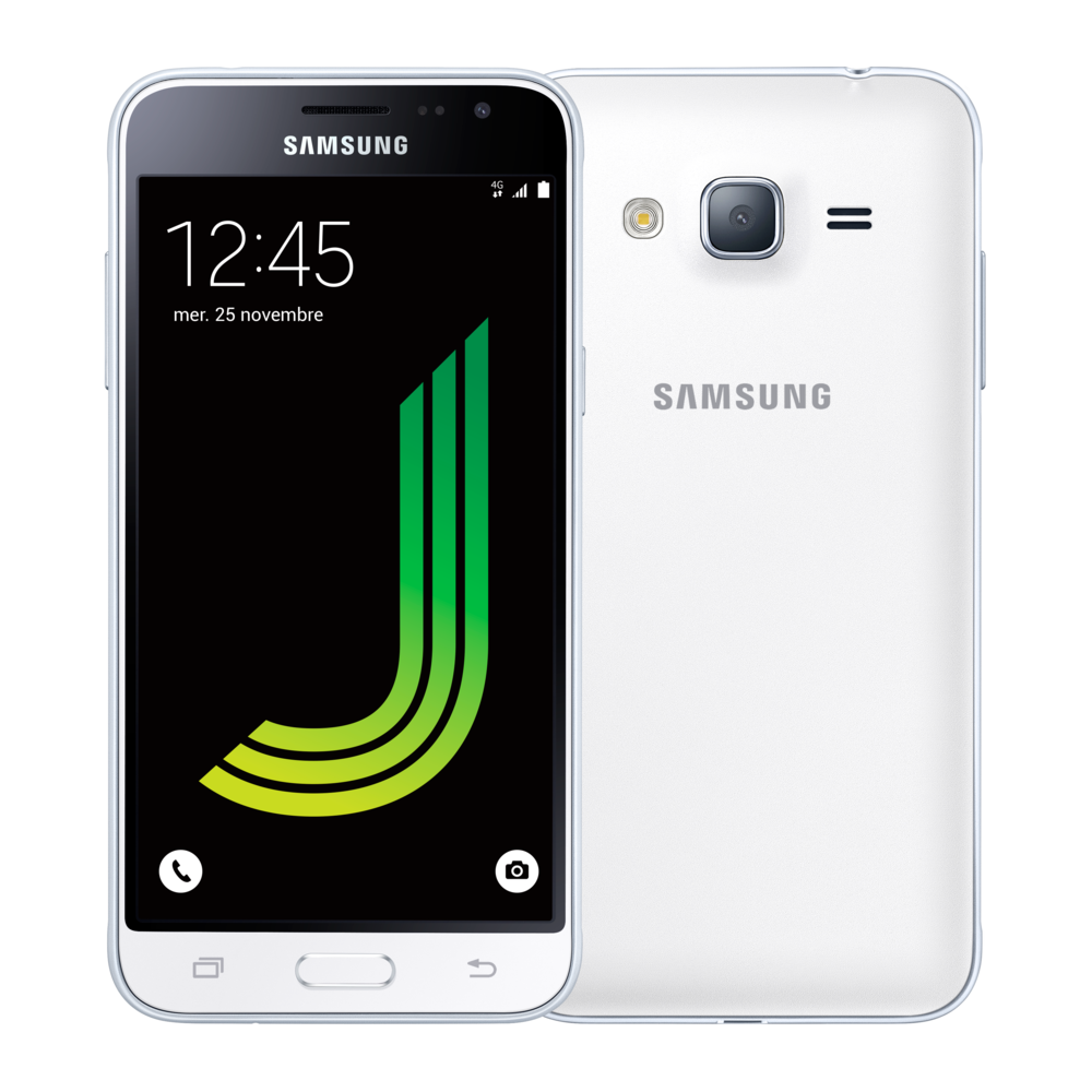 Samsung - Galaxy J3 2016 Blanc - Smartphone Android