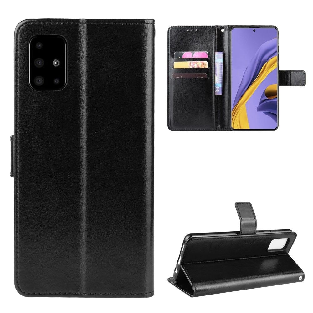marque generique - Etui en PU peau de cheval fou noir pour votre Samsung Galaxy S11e 6.4 pouces - Coque, étui smartphone