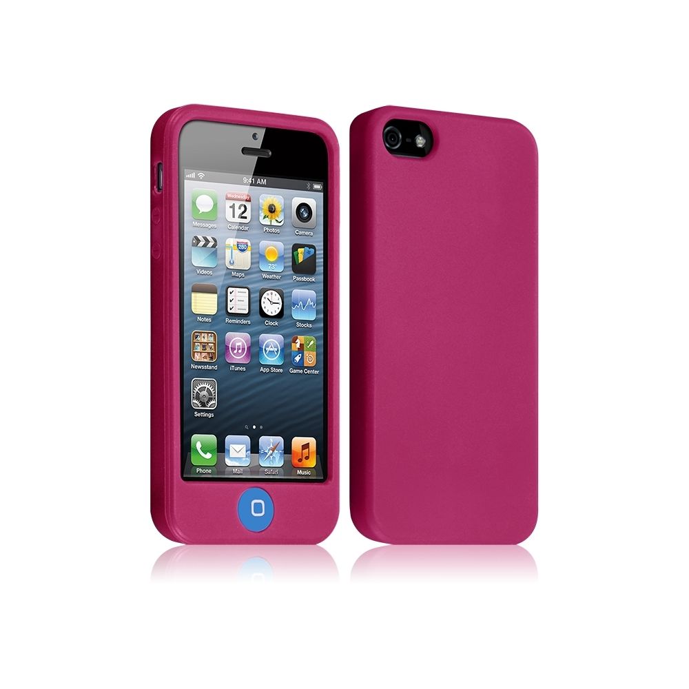 Karylax - Housse Etui Coque Silicone pour Apple Iphone 5 / 5S Couleur Rose Fushia - Autres accessoires smartphone