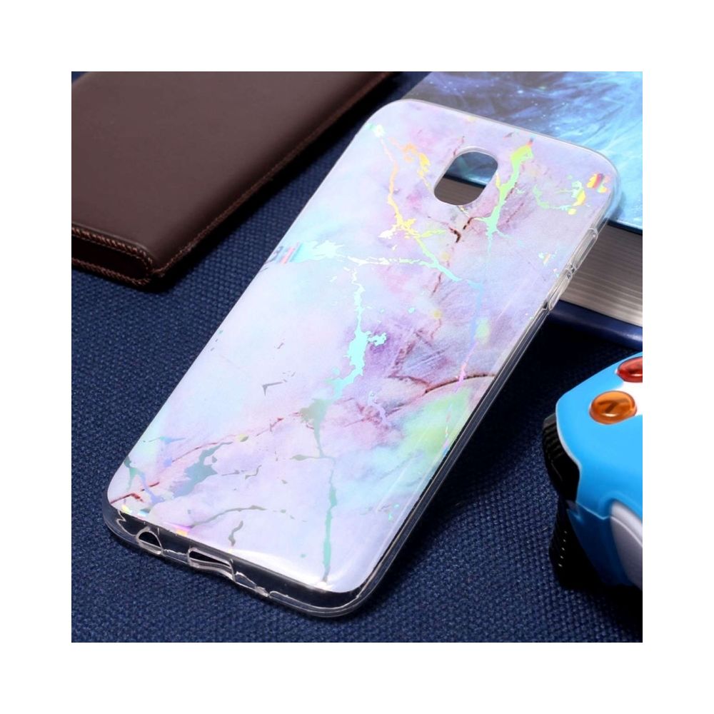 Wewoo - Coque rose pour Samsung Galaxy J7 2017 version de l'UE or motif de marbre doux TPU couverture arrière étui - Coque, étui smartphone