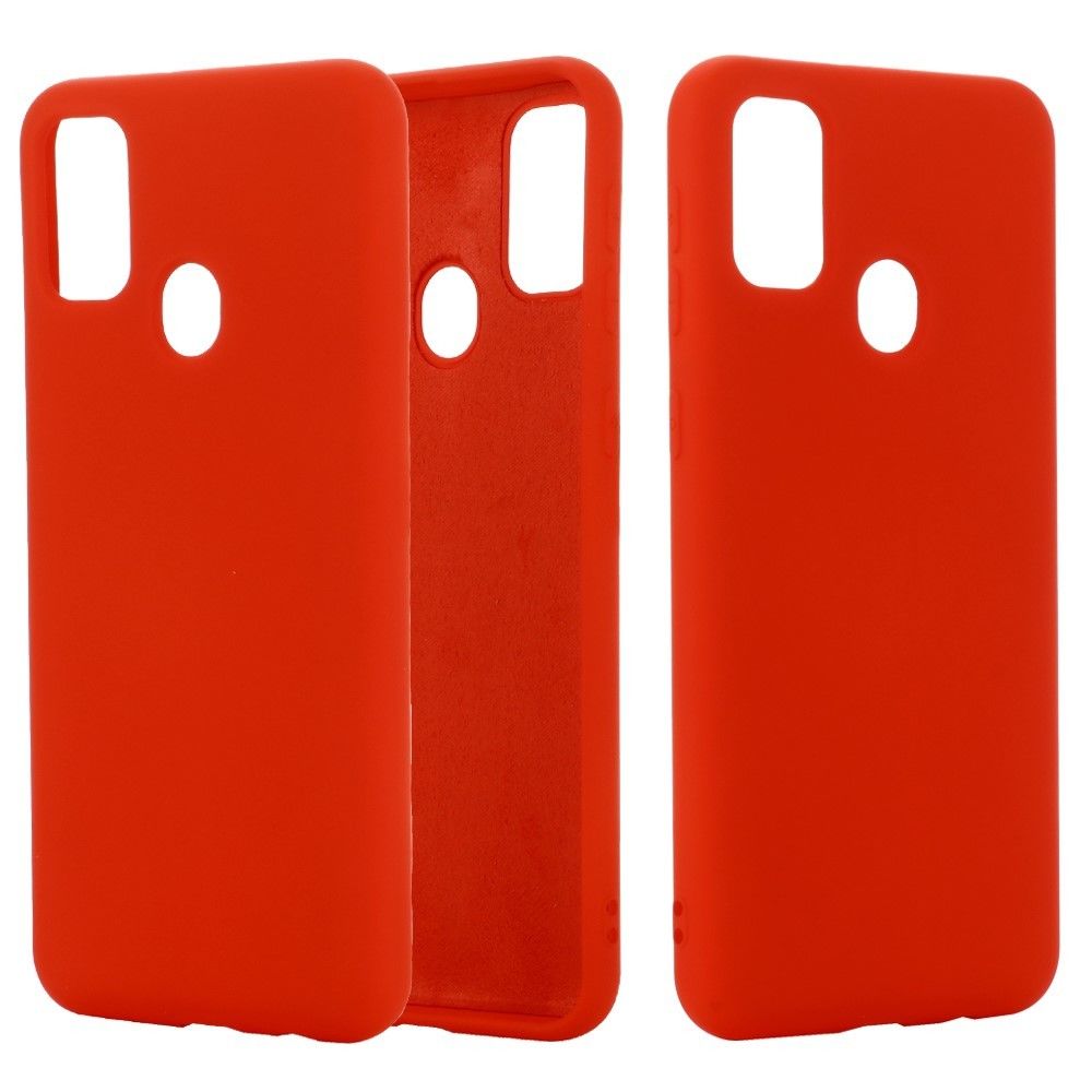 marque generique - Coque en silicone liquide souple rouge pour votre Samsung Galaxy M30s - Coque, étui smartphone