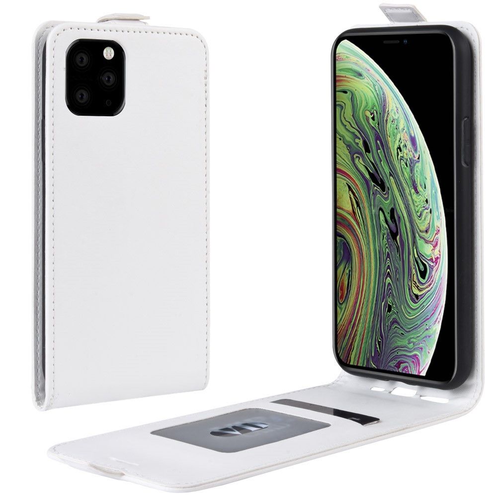 marque generique - Etui en PU cheval fou flip vertical blanc pour votre Apple iPhone 5.8 pouces (2019) - Coque, étui smartphone