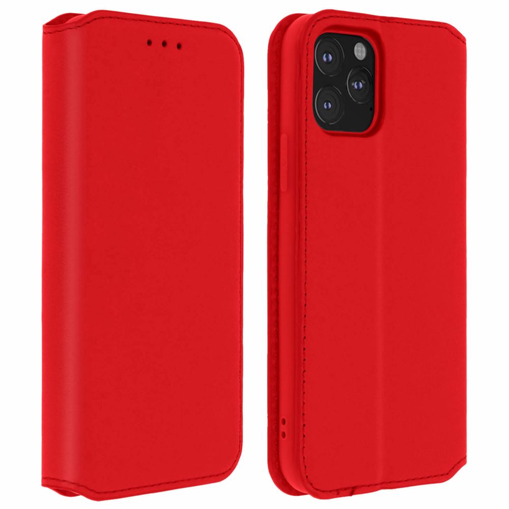 Avizar - Housse iPhone 11 Pro Étui Folio Portefeuille Fonction Support rouge - Coque, étui smartphone