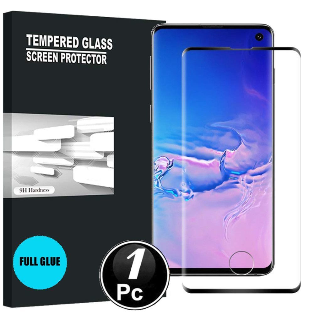 marque generique - Samsung Galaxy S10 Plus Vitre protection d'ecran en verre trempé incassable protection integrale Full 3D Tempered Glass FULL GLUE - [X1-Noir] - Autres accessoires smartphone