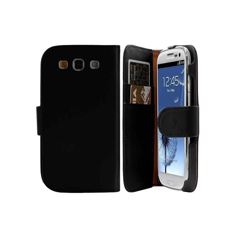 Karylax - Housse Coque Etui Portefeuille pour Samsung Galaxy S3 Couleur Noir - Autres accessoires smartphone