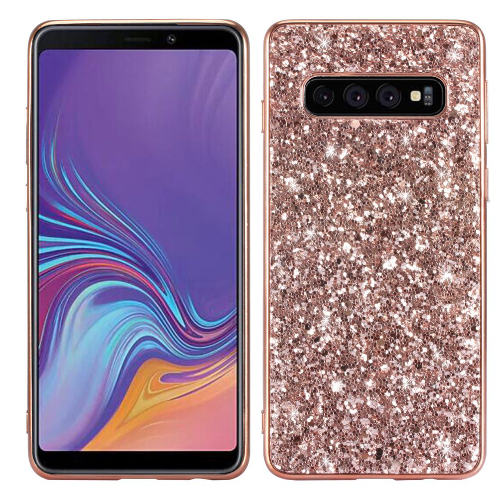 marque generique - Etui coque brillant pour Samsung Galaxy A7 2018 - Or rose - Coque, étui smartphone