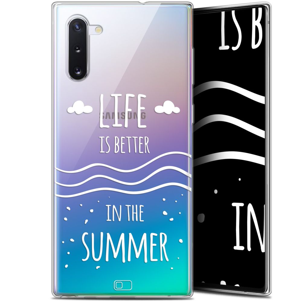 Caseink - Coque Pour Samsung Galaxy Note 10 (6.3 ) [Gel HD Collection Summer Design Life's Better - Souple - Ultra Fin - Imprimé en France] - Coque, étui smartphone