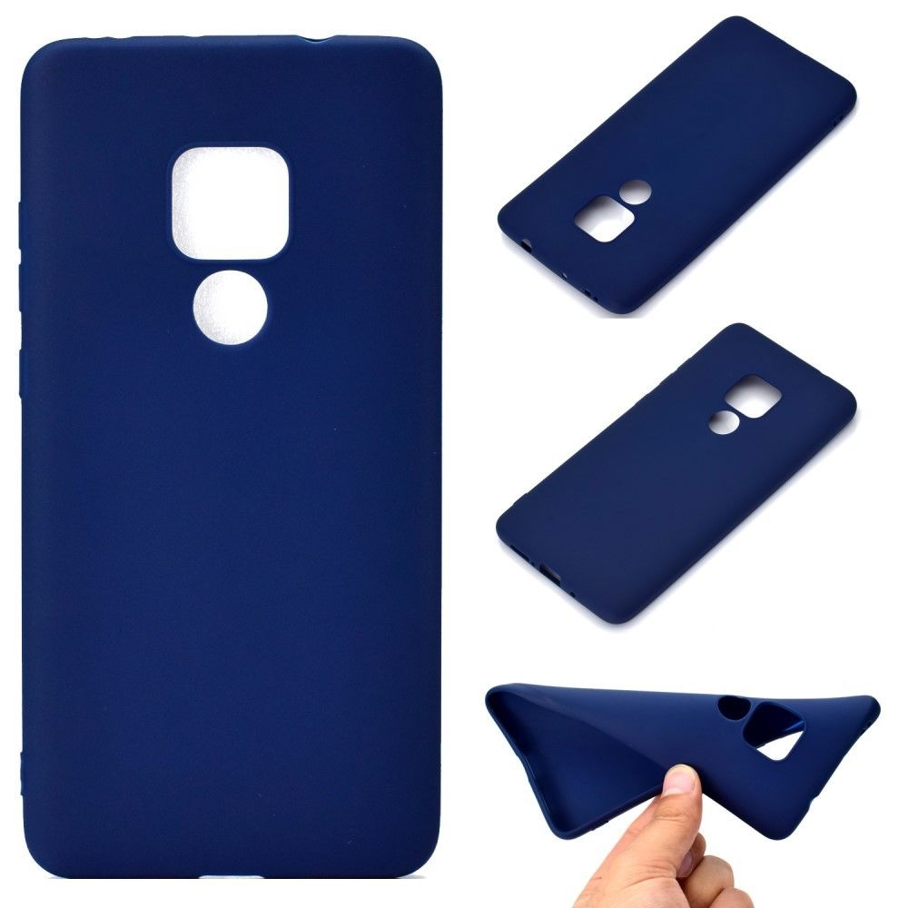 marque generique - Coque en TPU Couleur unie mat bleu foncé pour votre Huawei Mate 20 - Autres accessoires smartphone