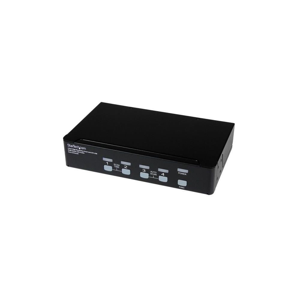 Startech - StarTech.com Commutateur KVM 4 Ports DVI USB, Montage en Rack et Audio - Switch KVM - 2560x1600 - Switch