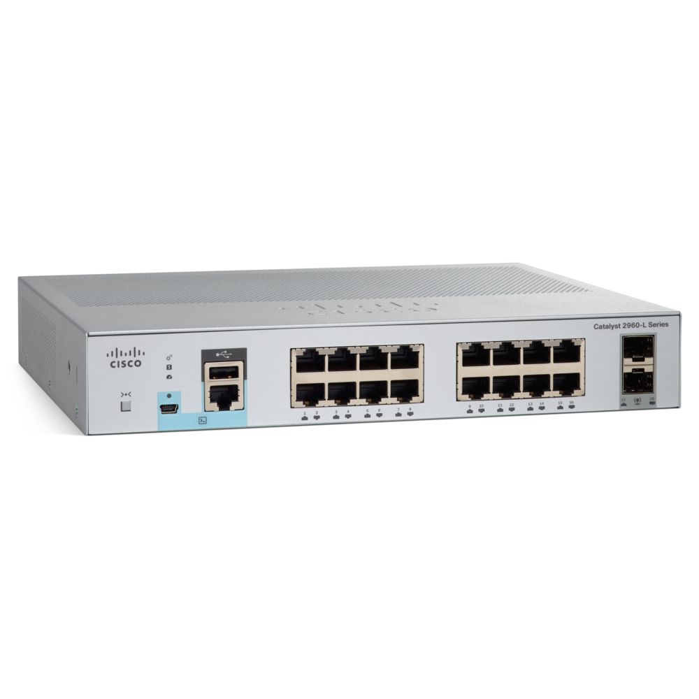 Cisco - Cisco Catalyst 2960L-16TS-LL Géré L2 Gigabit Ethernet (10/100/1000) Gris 1U - Switch