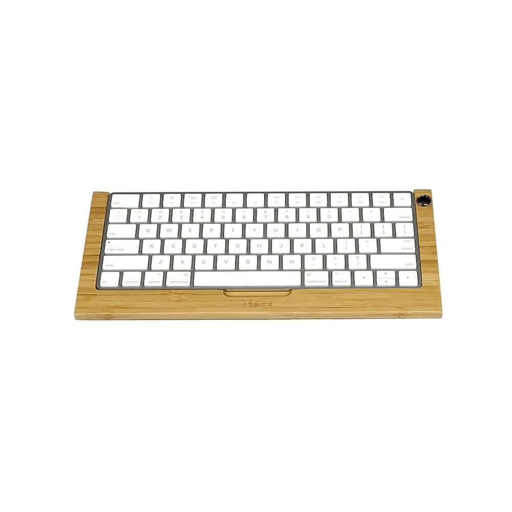 Wewoo - Porte-clavier brun pour Apple iMac PC Ordinateur Bluetooth Clavier Multifonctionnel Bambou Piédestal Stand Base Support - Clavier
