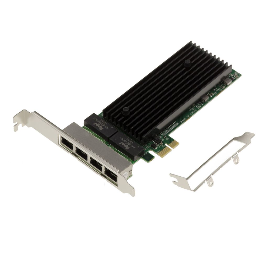 Kalea-Informatique - Carte réseau PCIe 2.0 4X. 4 Ports Quad GIGABIT ETHERNET - CHIPSET Intel 82576 - Carte réseau