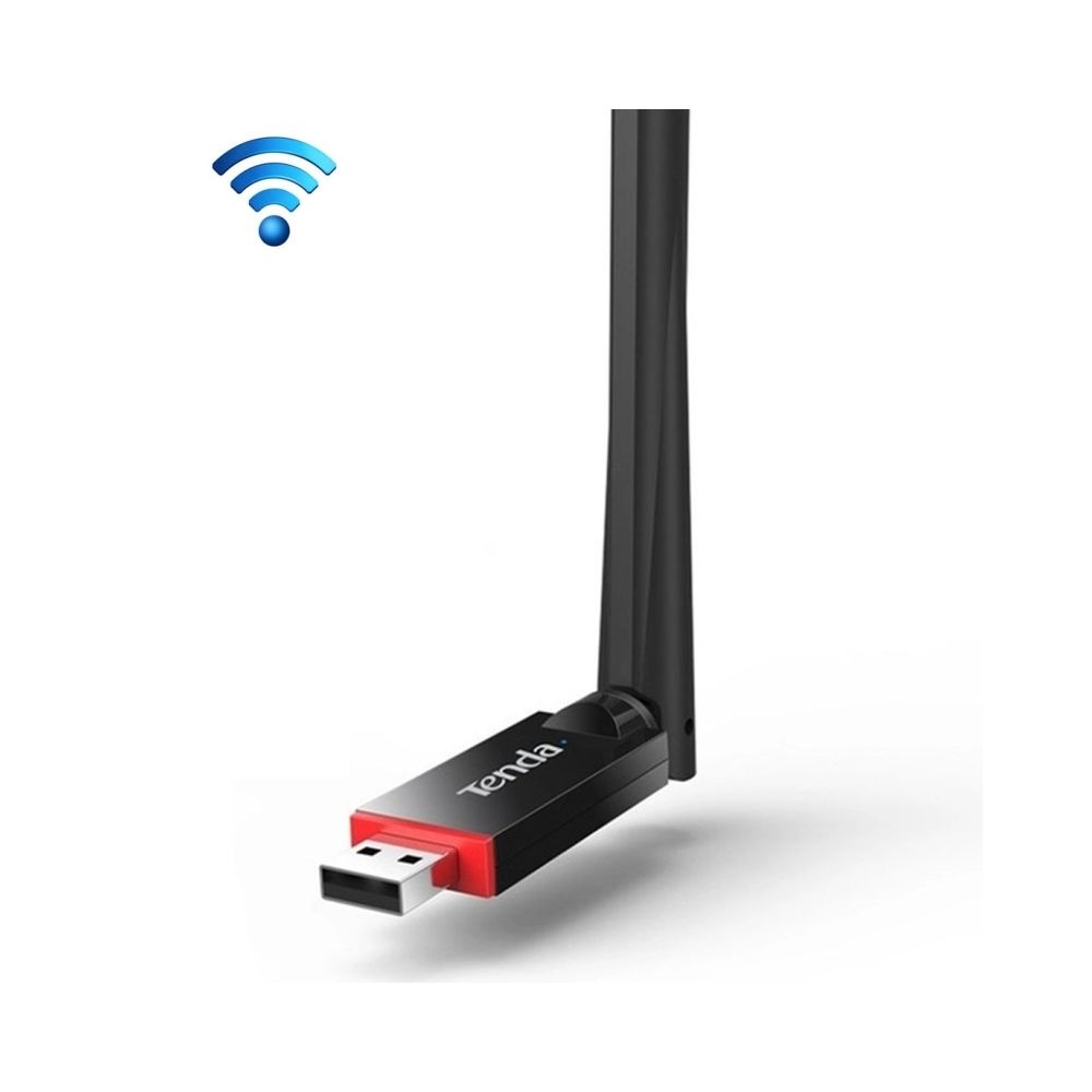 Wewoo - Adaptateur noir Portable 300Mbps Sans Fil USB WiFi Carte Réseau Récepteur Externe avec 6dBi Antenne - Clé USB Wifi
