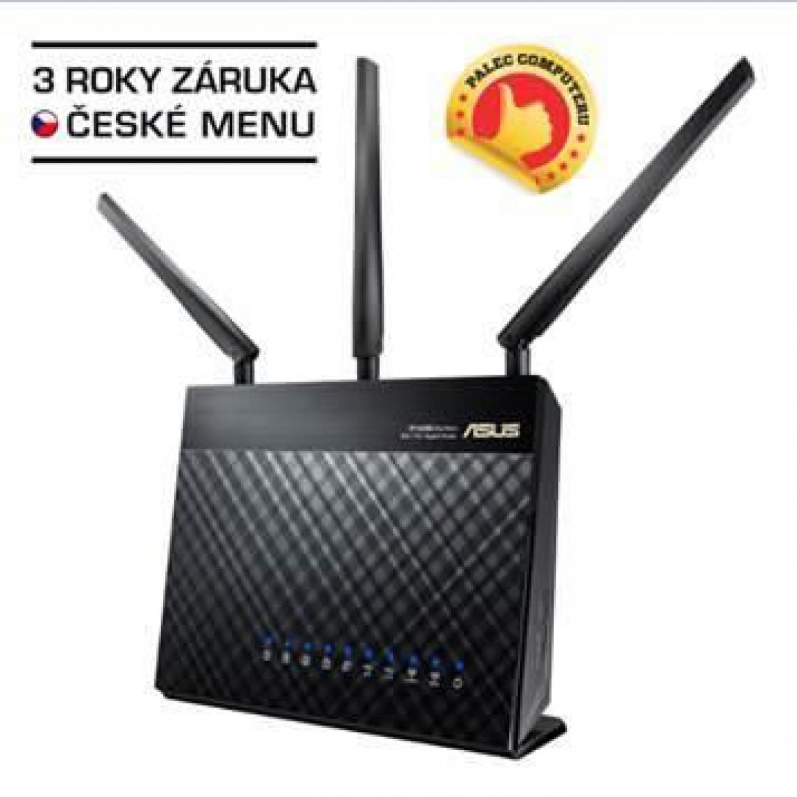 Asus - Asus RT-AC68U Dual-Band Wireless 802.11ac-AC1900 Gigabit Router USB 3.0 - Modem / Routeur / Points d'accès