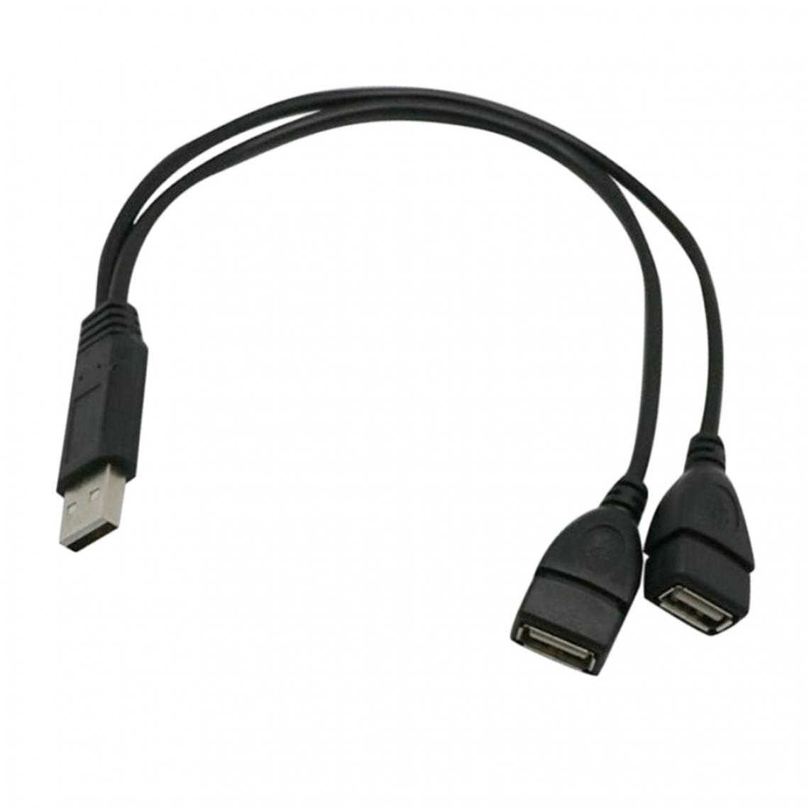 marque generique - Adaptateur USB 2.0 Y Mâle Vers 2 Adaptateur De Câble Pour Câble Séparateur Double Jack Femelle - Hub