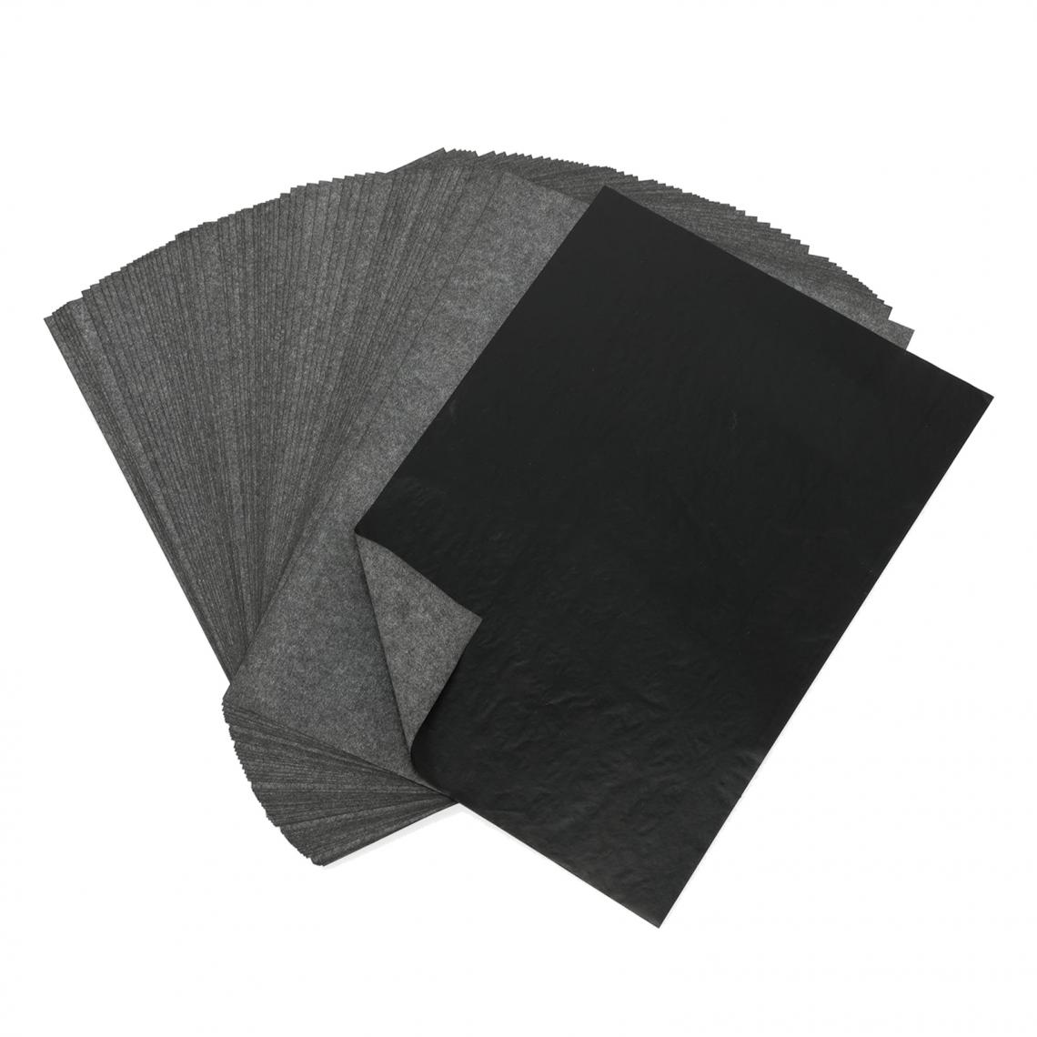 marque generique - 100x Papier Transfert Carbone Pochoir Thermique Traçage A4 Bois Toile Art Noir - Tablette Graphique