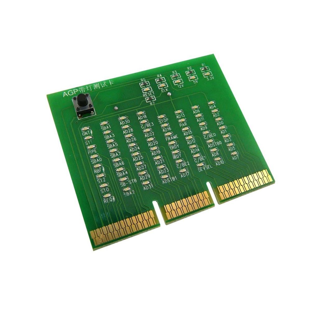 Kalea-Informatique - Testeur à diodes LED pour port AGP - Teste la viabilité des contacts et les voltages - Switch