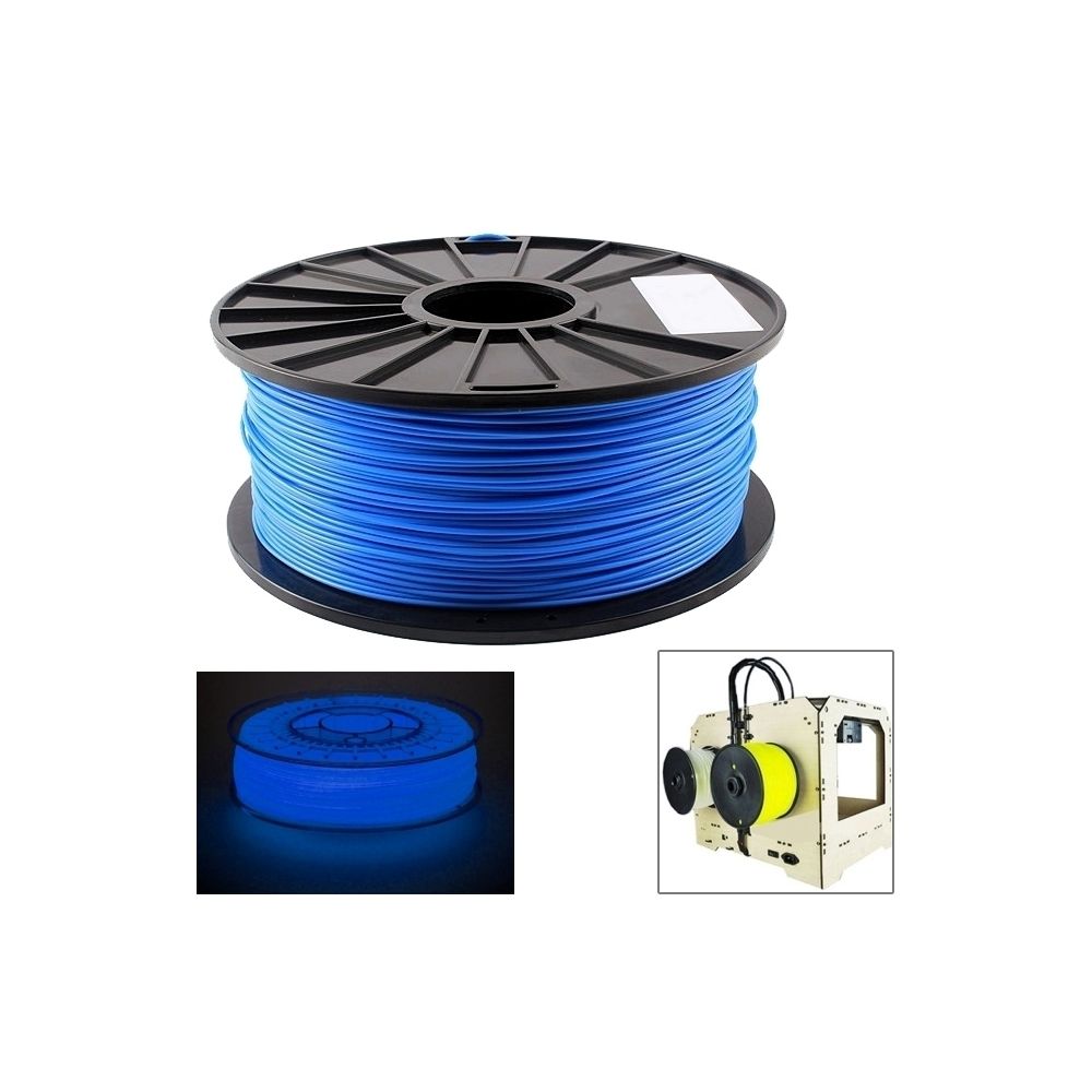 Wewoo - Filaments d'imprimante 3D lumineux de bleu PLA 1,75 millimètres, environ 345m - Imprimante 3D
