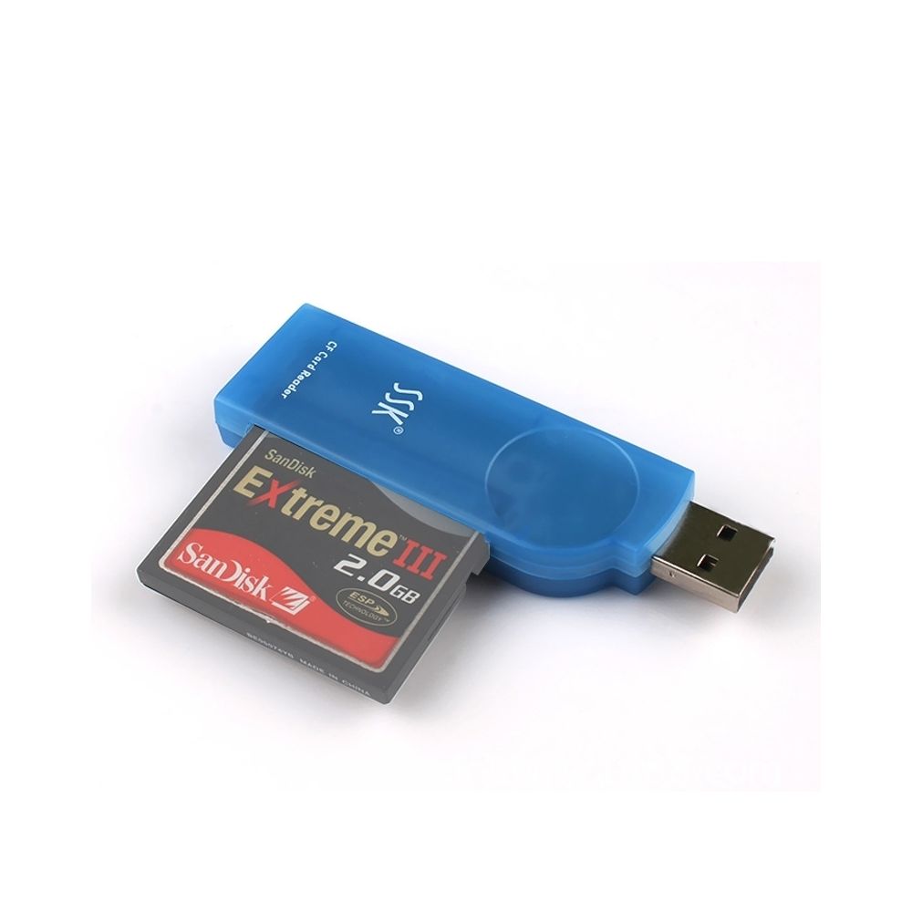 Wewoo - Lecteur de carte externe d'interface USB 2.0, prend en charge les cartes CF / MD - Lecteur carte mémoire