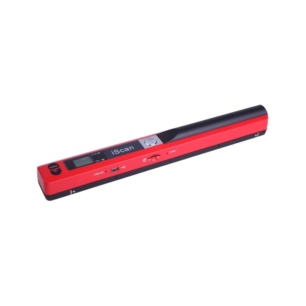 Wewoo - Scanner portable rouge portatif de HandHeld de document mobile d'iScan01 avec l'affichage à LED, capteur d'image de contact d'A4, appui 900DPI / 600DPI / 300DPI / PDF / JPG / TF - Scanner