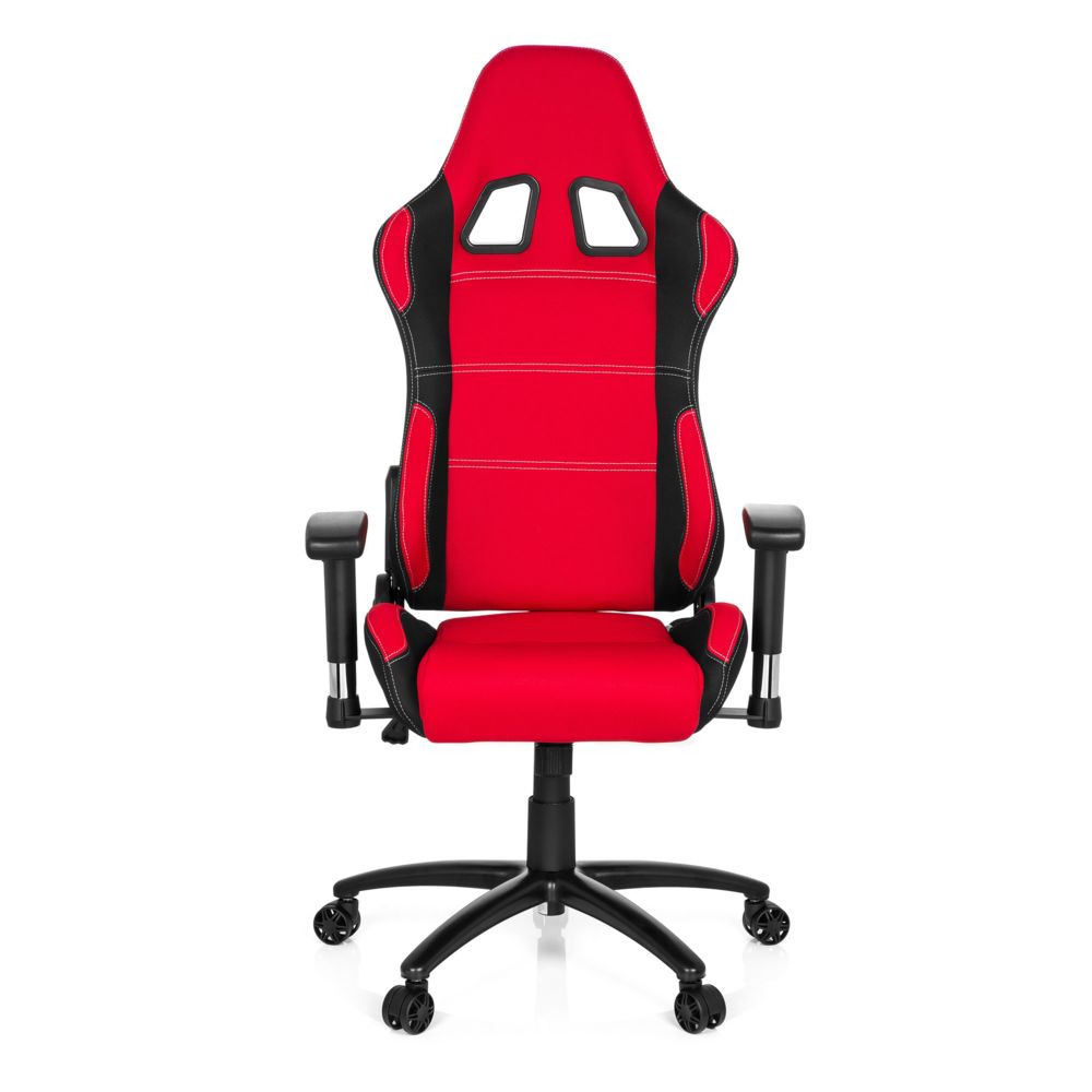 Hjh Office - Chaise gaming / fauteuil gamer GAME FORCE tissu noir / rouge hjh OFFICE - Chaise gamer