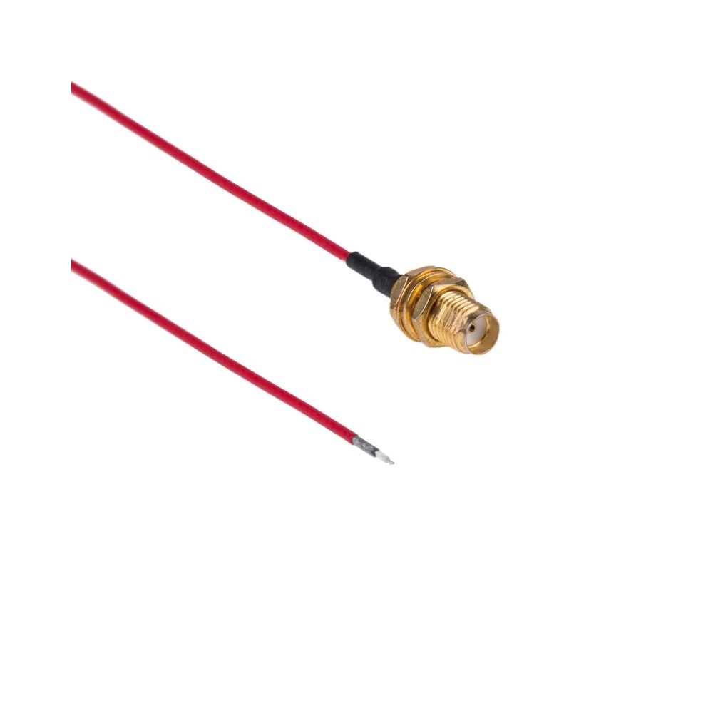 Wewoo - Pour le panneau de carte rouge PCB, longueur: 15cm Câble de cavalier de tresse de noix de cloison femelle d'écrou de SMA 1.13mm - Antenne WiFi