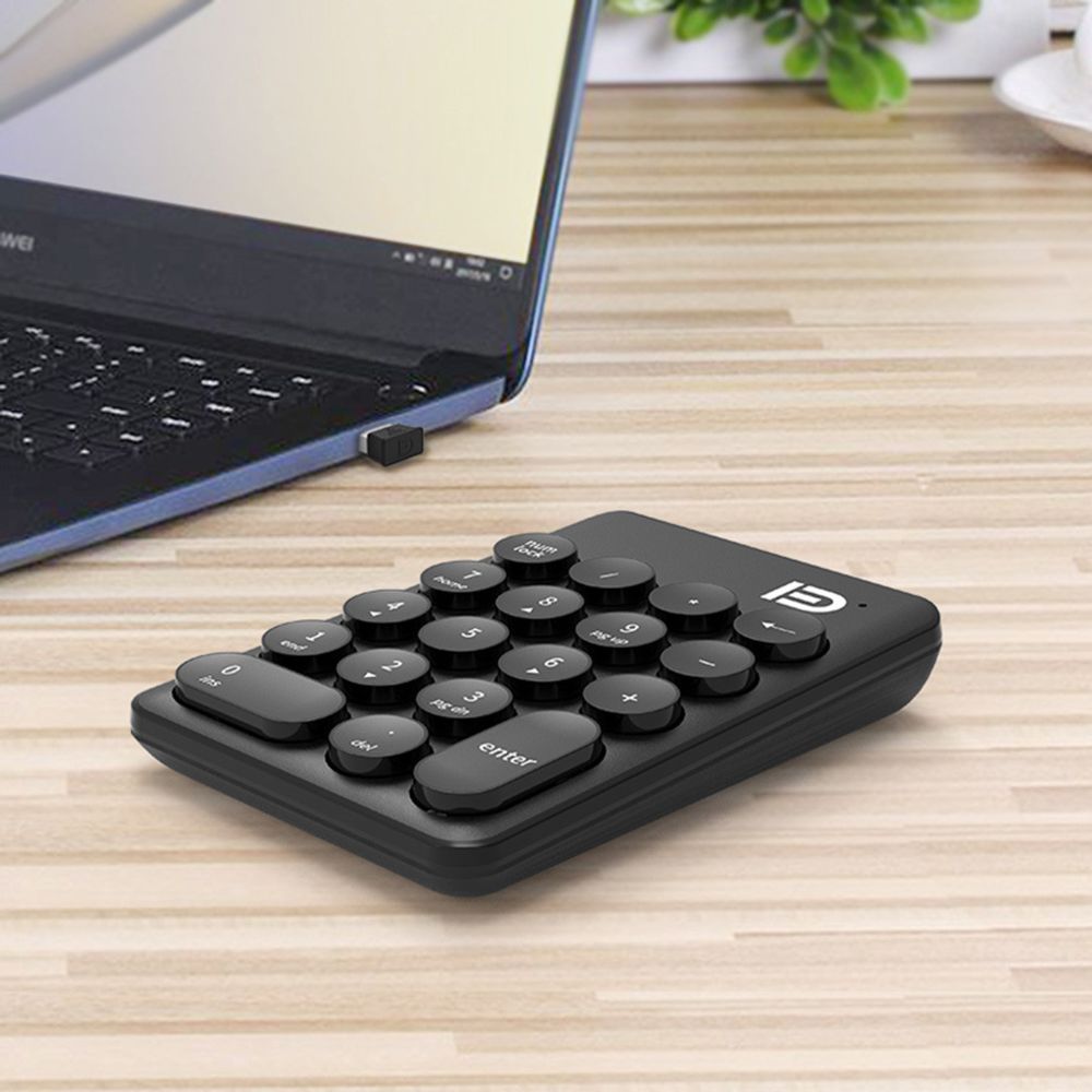 Generic - Wireless Number Pad Portable Mini USB 2,4 GHz 18-clé numérique Comptabilité financière - Pack Clavier Souris