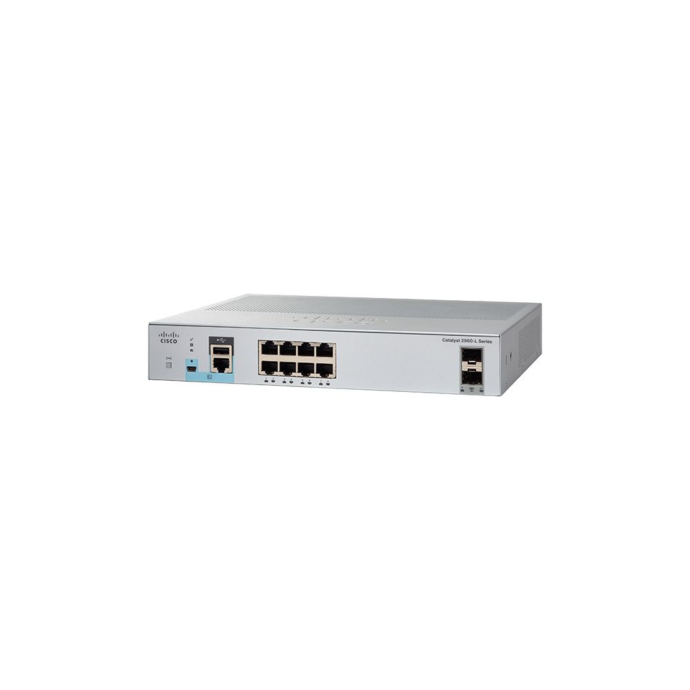 Cisco - Cisco WS-C2960L-8TS-LL commutateur réseau Géré L2 Gigabit Ethernet (10/100/1000) Gris 1U - Switch