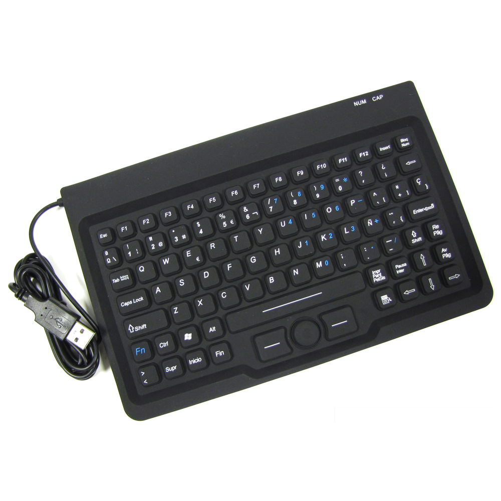 Bematik - Clavier industriel avec 85 clés USB de la souris noire - Pack Clavier Souris