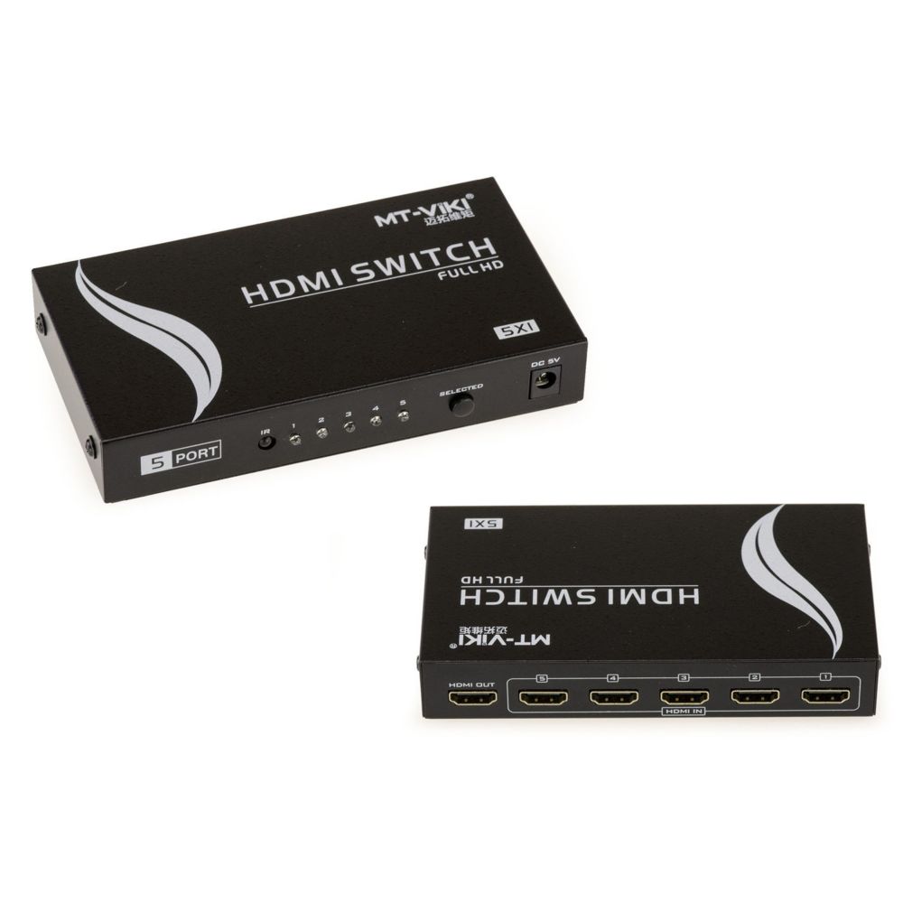 Kalea-Informatique - SWITCH HDMI 1.4B 5 ENTREES VERS 1 SORTIE - BOITIER METAL - AVEC TELECOMMANDE Boitier Métal - Switch