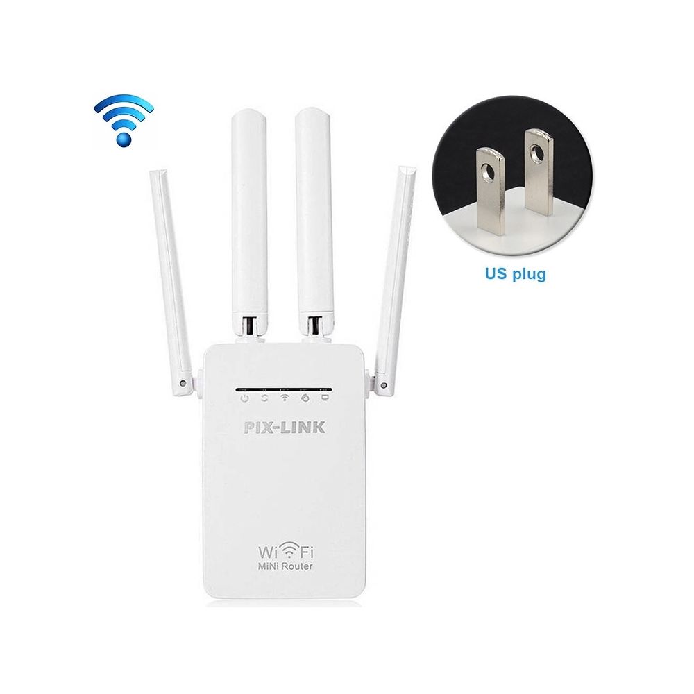 Wewoo - Routeur sans fil Répéteur de WiFi intelligent avec 4 antennes WiFispécification de prise américaine blanche - Répéteur Wifi