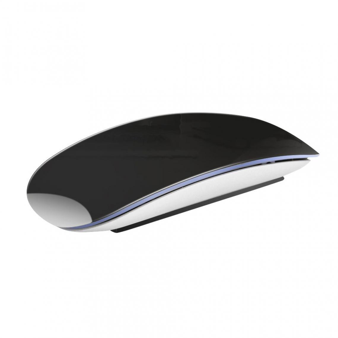 Generic - Souris sans fil Magic Arc Touch  , Bluetooth 5.0, 1600 DPI, Rechargeable,  pour ordinateur Apple et Macbook 4.48 * 2.32  * 0.7 Inch - Noir  - Souris