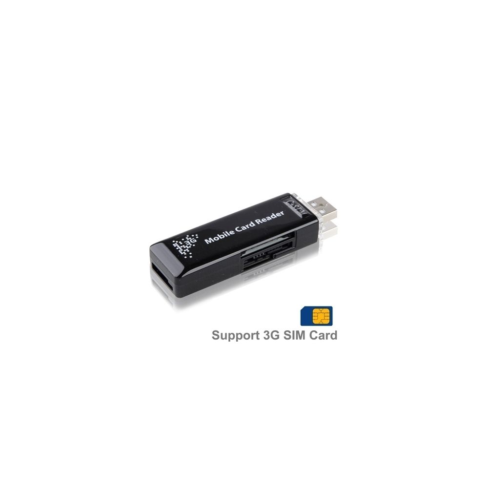 Wewoo - Tout en 1 lecteur de carte flash style USB SD / MMC / RS-MMC / Mini SD / T-Flash / MS / MS PRO / MS DUO / M2 / 3G SIM / de - Lecteur carte mémoire