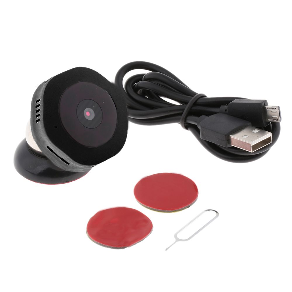 marque generique - wifi magnétique mini caméra vision nocturne capteur de mouvement sécurité cam h6 noir - Webcam