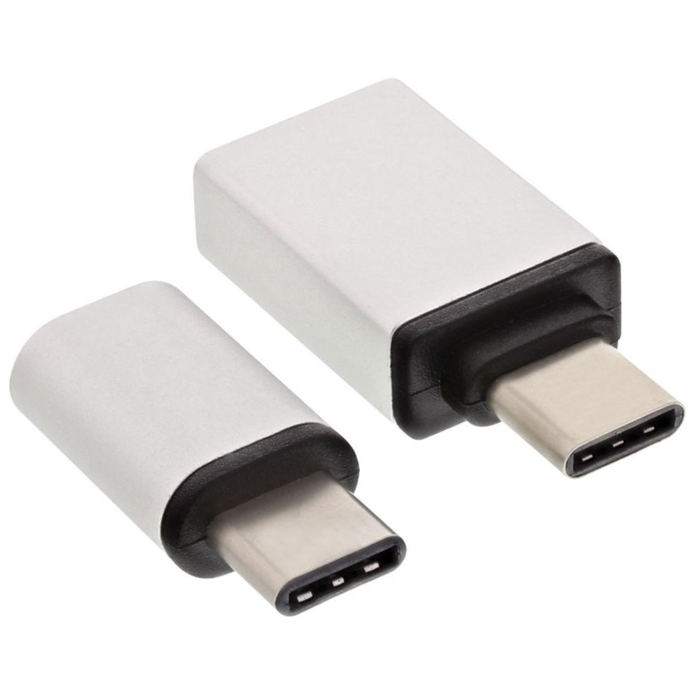 Inline - Kit adaptateur InLine® USB Type-C, Type C mâle vers Micro-USB femelle ou USB3.0 A femelle - Lecteur carte mémoire