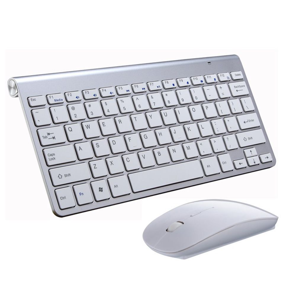 marque generique - 2.4g clavier / souris sans fil étanche à l'eau pour pc portable argent - Clavier
