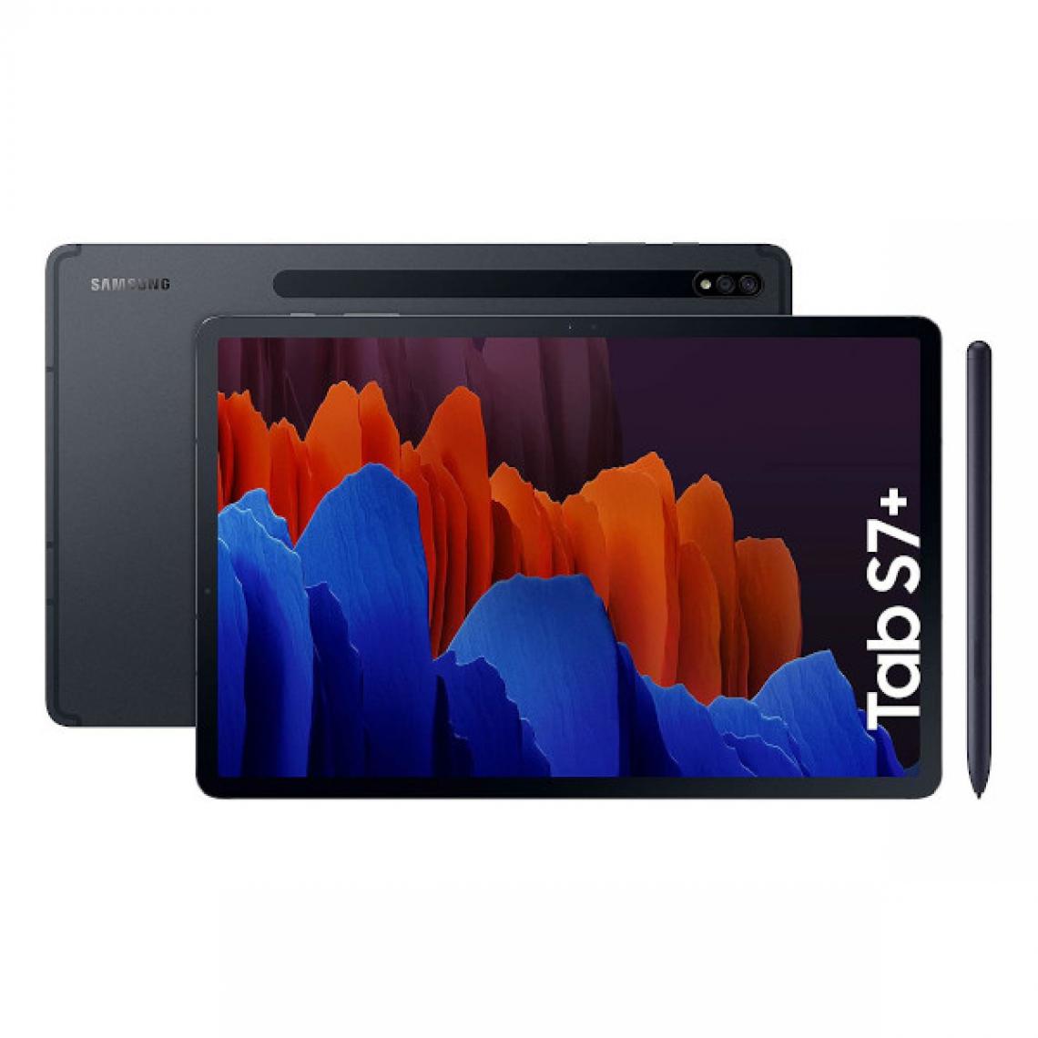 Samsung - Samsung Galaxy Tab S7 Plus 12,4" 6Go/128Go WiFi Noir T970N - Tablette Android