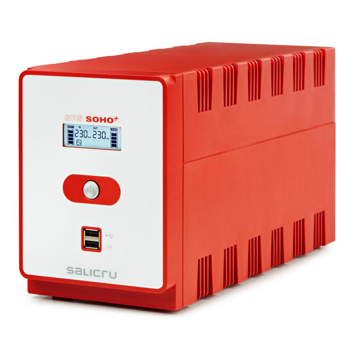 Salicru - Onduleur Salicru SPS 1200 SOHO+ IEC (1200VA/720Watts) - Line-Interactive 6 prises IEC(C13) USB Protection surcharge - Onduleur