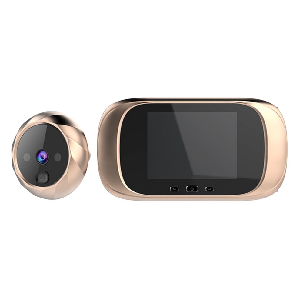 marque generique - 2.8in écran Sans Fil Sonnette LED Judas Boucle Caméra Enregistrement Or - Webcam