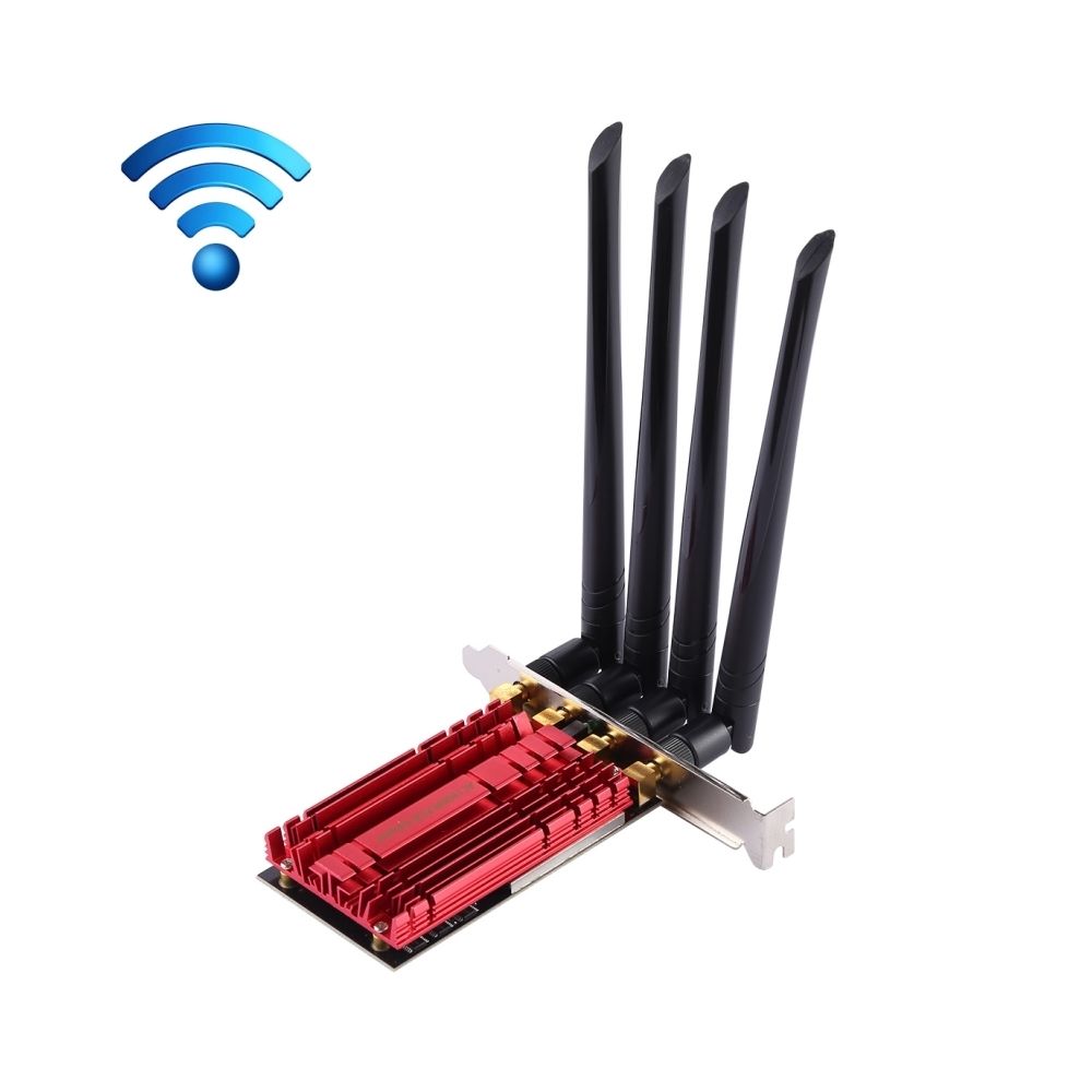 Wewoo - Adaptateur Carte PCI-Express double bande AC1900Mbps 2,4 GHz et 5 GHzcarte réseau externe avec antenne - Clé USB Wifi