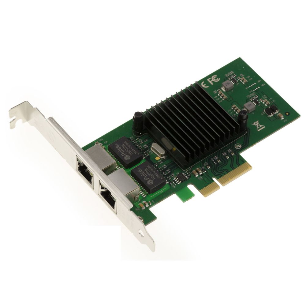Kalea-Informatique - Carte réseau PCIe 2.0 4X. 2 Ports Dual GIGABIT ETHERNET - CHIPSET Intel 82576EB - Low et High Profile - Carte réseau
