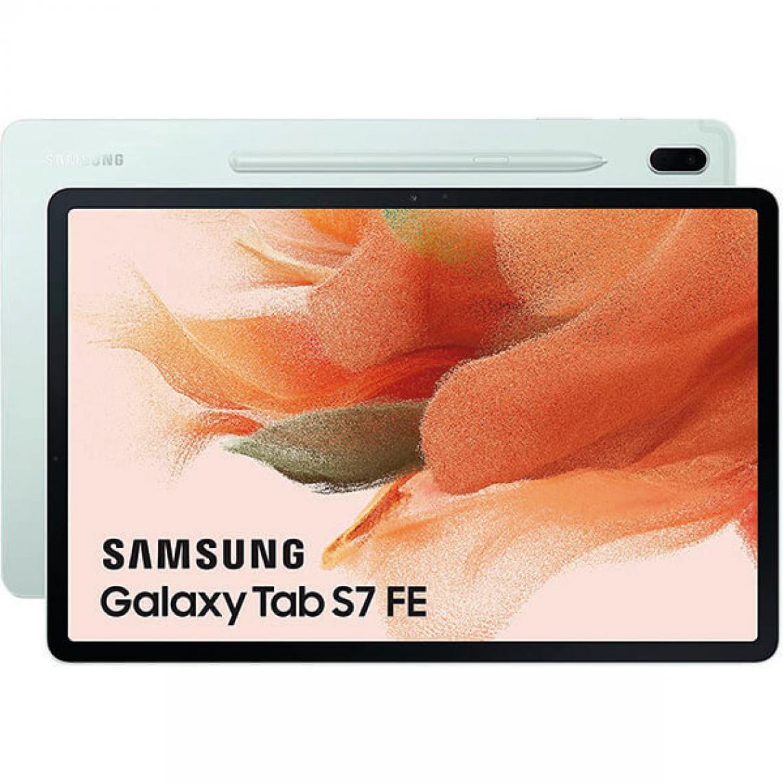 Samsung - Samsung Galaxy Tab S7 FE 5G 12.4" 4Go / 64Go Vert (Mystic Green) T736 - Tablette Android