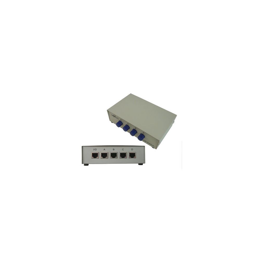Kalea-Informatique - Switch / Commutateur / Aiguilleur Ethernet RJ45 - REVERSIBLE : 1 entrée / 4 sorties OU 4 entrées / 1 sortie - Switch