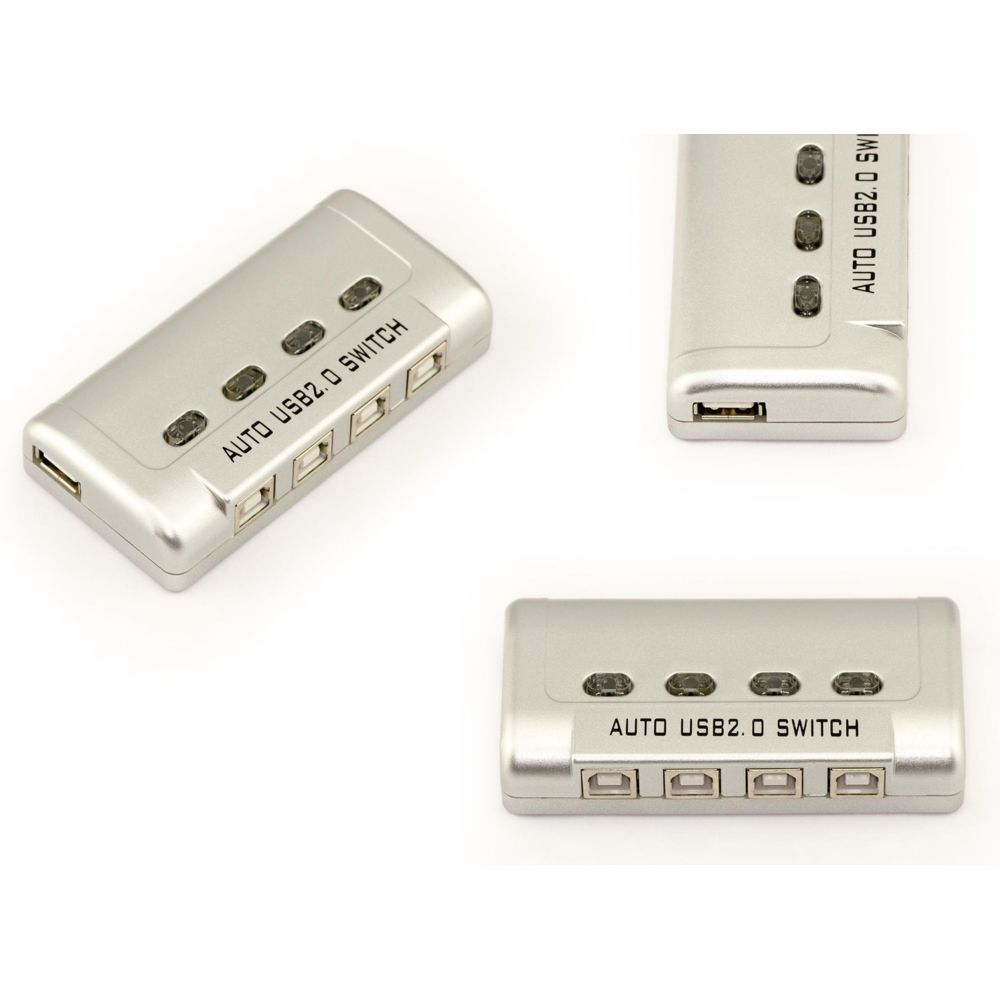 Kalea-Informatique - Boitier de partage USB 2.0 AUTOMATIQUE / Switch 4 ports - Compatible Imprimantes - Switch