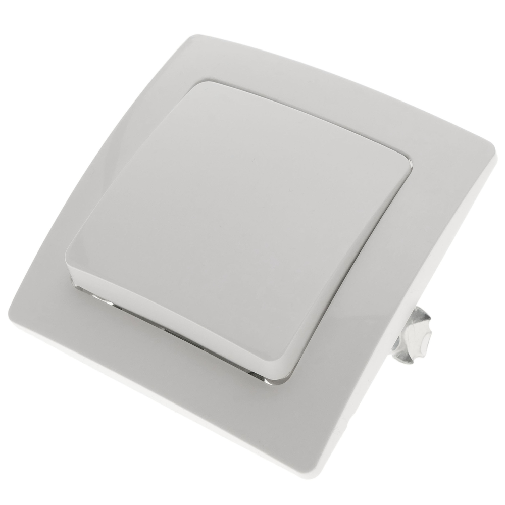 Bematik - Interrupteur va-et-vient encastrable avec plaque de finition 80x80mm série Lille blanc - Moniteur PC